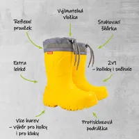 Demar detské zateplené čižmy MAMMUT S 0300 L žlté (1)