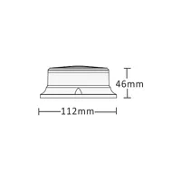LED maják, 12-24V, 18x1W červený, magnet ECE R10 (1)
