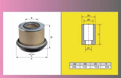 filter vzduchový MERCEDES 1017