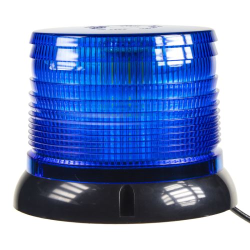 LED maják, 12-24V, modrý magnet, homologácia ECE R10