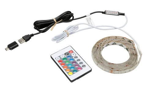 RGB farebný LED pásik, USB – 200 cm