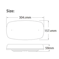 LED rampa oranžová, 20LED, magnet, 12-24V, 304mm, ECE R65 R10 (3)