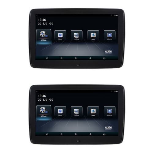 Set LCD monitorov 11,6" OS Android/USB/SD s držiakom na opierku pre Mercedes-Benz