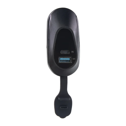 USB QC3.0 + USB-C zásuvka 12/24V, montáž na povrch