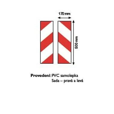 samolepka červeno/biela-pár
