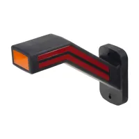 Pozičné LED (tykadlo) gumové ľavé - červeno/bielo/oranžové, 12-24V,ECE (1)