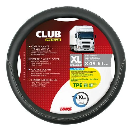 Poťah na volant 49-51cm čierny Premium