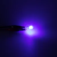COB LED T10 modrá, 12V, celosklo (2)