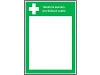 Tabuľka - Telefónny zoznam pre tiesňové volania 16 x 20 cm