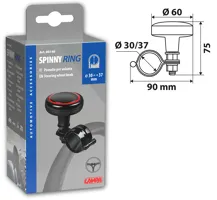 Guľa na volant, čierno/červená ⌀ 30-37mm (1)