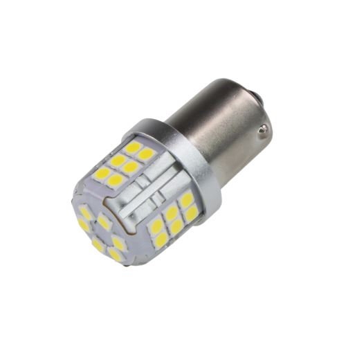 LED žiarovka 12V s päticou BA15S biela, 30LED/2835SMD