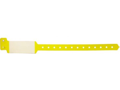 ID náramok PLAST - yellow BVW 106 - žltá, biele pole